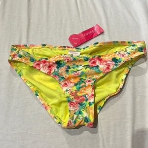 Multicolored bikini bottom main color yellow